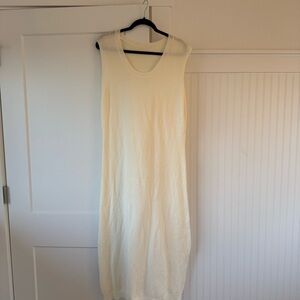 cream sweater midi / maxi dress